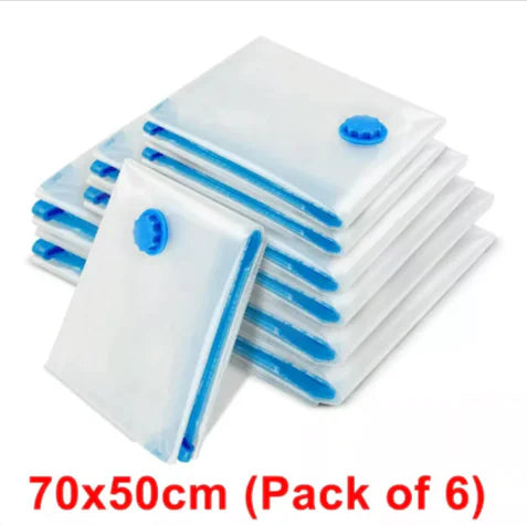 Vacuum Storage Bag Set — 6 Pack